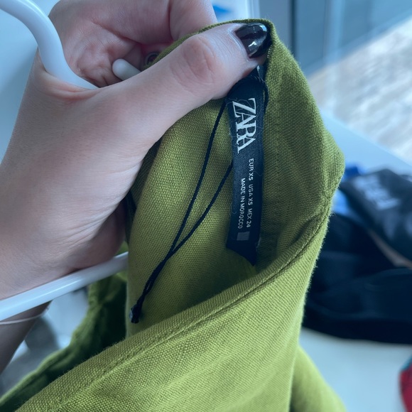 Green Zara dress size xs - Picture 2 of 2